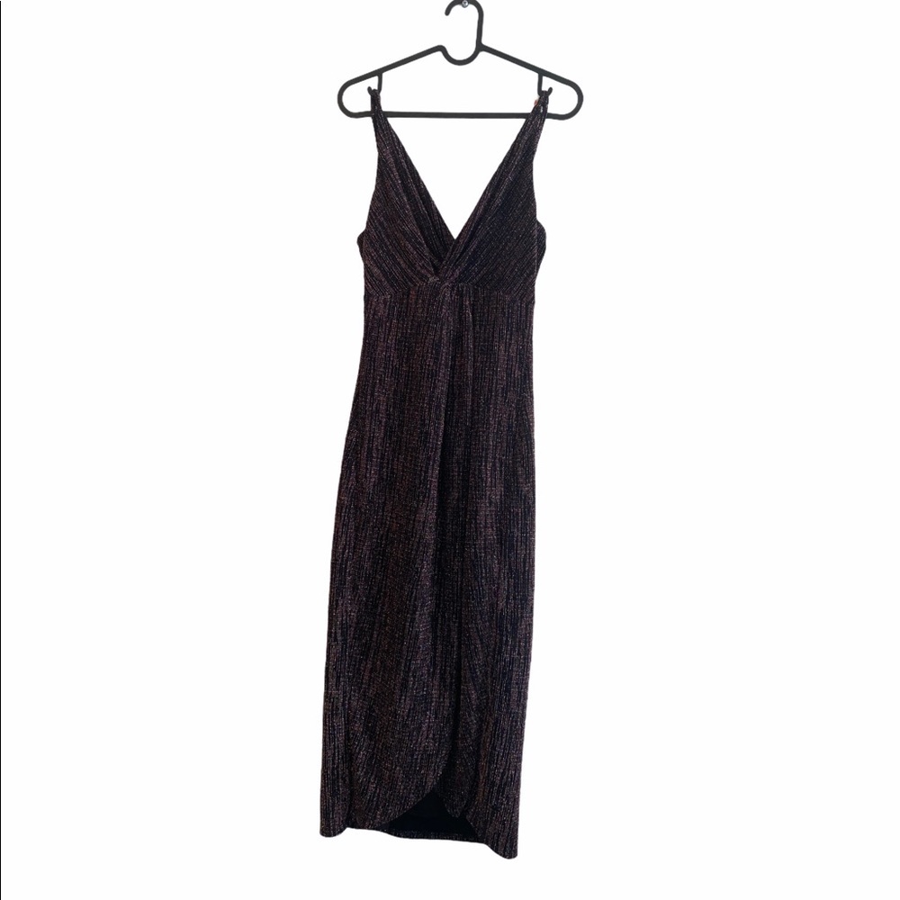 PRIVACY PLEASE Triangle Plunge high-slit maxi dress
